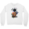 who loves bassets Crewneck Sweatshirt