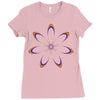 rainbow flower Ladies Fitted T-Shirt