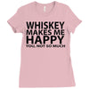 whiskey makes me happy you not so much Ladies Fitted T-Shirt