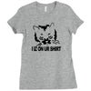 i iz on your shirt funny lolcat geek nerd tee cat s 3xl Ladies Fitted T-Shirt