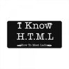 i know html License Plate