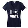 i love vinyl Women's V-Neck T-Shirt