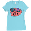 retro for life! Ladies Fitted T-Shirt