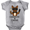 champagne and caviar Baby Bodysuit