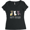 happy meowr Women's Triblend Scoop T-shirt