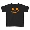 scary pumpkin face halloween Toddler T-shirt
