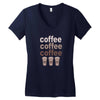 coffee coffee coffee Women's V-Neck T-Shirt