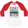 Born In November 3/4 Sleeve Shirt