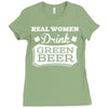 real women drink green beer Ladies Fitted T-Shirt