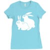 rude, rabbits humping,funny Ladies Fitted T-Shirt