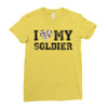 i love my soldier hunter camouflage Ladies Fitted T-Shirt