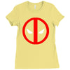 deadpool logo avengers marvel comics gift Ladies Fitted T-Shirt