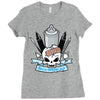 skull emblem Ladies Fitted T-Shirt