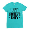 happy father day greeting Ladies Fitted T-Shirt