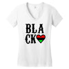 black love Women's V-Neck T-Shirt