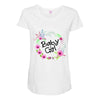 floral baby girl Maternity Scoop Neck T-shirt