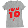 team 10 red Ladies Fitted T-Shirt