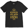 kings are born in 1991 V-Neck Tee