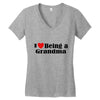 i love being a grandma Women's V-Neck T-Shirt