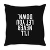 i'll never let you down Throw Pillow