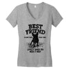 Best Friend Pug Women's V-Neck T-Shirt