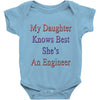 my daughter knows best shes anengineer Baby Onesie