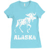 Alaska Deer Rudolph Ladies Fitted T-Shirt