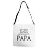 best dad get promoted to papa Adjustable Strap Totes