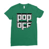 pop off square Ladies Fitted T-Shirt