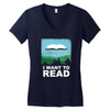 i want to read Women's V-Neck T-Shirt