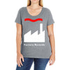 factory records   retro record label   mens music Ladies Curvy T-Shirt