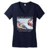 Michelangelo Creation of Adam Women's V-Neck T-Shirt