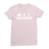 be nice to fat people bear chase funny pub joke Ladies Fitted T-Shirt