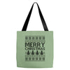 ugly merry christmas Tote Bags