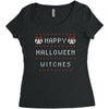 happy halloween witches Women's Triblend Scoop T-shirt