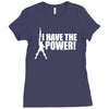 he man 80s retro cartoon cool funky Ladies Fitted T-Shirt