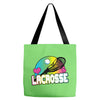 neon lacrosse Tote Bags