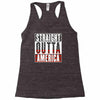 straight outta america Racerback Tank