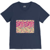 pink triangle print V-Neck Tee