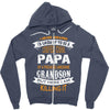 Super Cool Papa Of A Freaking Awesome Grandson Zipper Hoodie