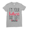 I'm Your Father's Day Gift Mom Says You're Welcome Ladies Fitted T-Shirt