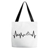 Heart Beats Mountain Tote Bags