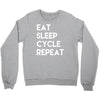 eat sleep cycle repeat Crewneck Sweatshirt