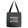 stand for the flag kneel for the cross Tote Bags