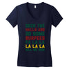 deck the halls and do some burpees Women's V-Neck T-Shirt