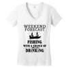 fishing funny Women's V-Neck T-Shirt