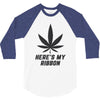 Support Melanoma Cancer Awareness With A Black Cannabis Leaf 3/4 Sleeve Shirt
