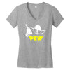 pew yoda wars funny Women's V-Neck T-Shirt
