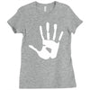 handprint sticker vinyl decal Ladies Fitted T-Shirt