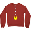 funny 80s pacman 'eating buttons' Crewneck Sweatshirt